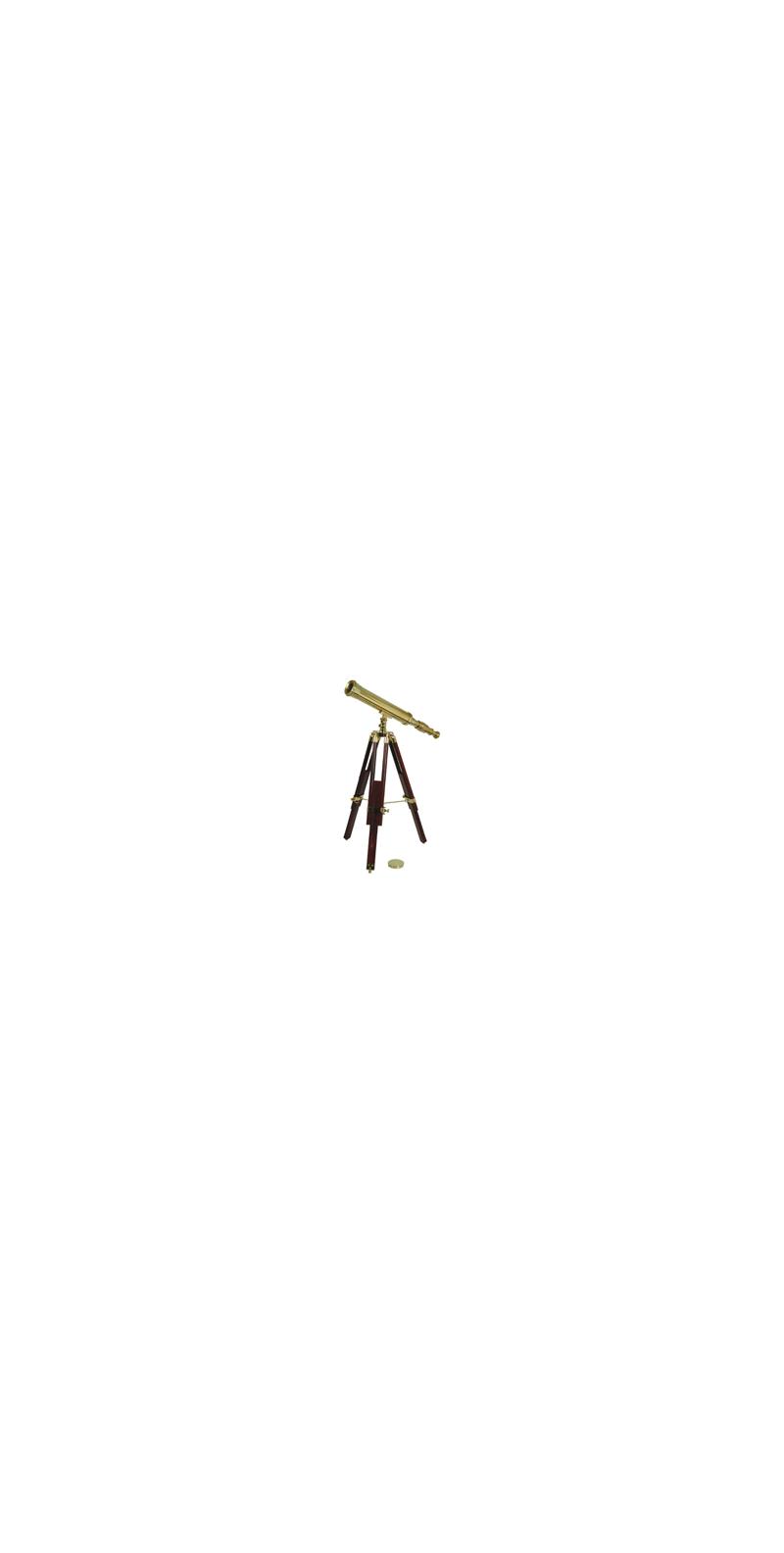 Harbour Master Brass and Wood Telescope-2